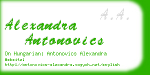 alexandra antonovics business card